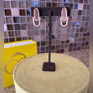 Kendra Scott glass rose gold earrings